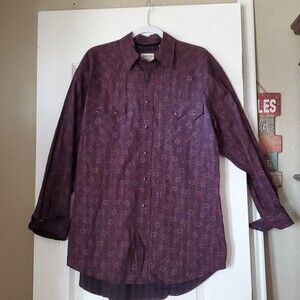 NWT ROUGH STOCK  Snap Button Panhandle Slim Shirt